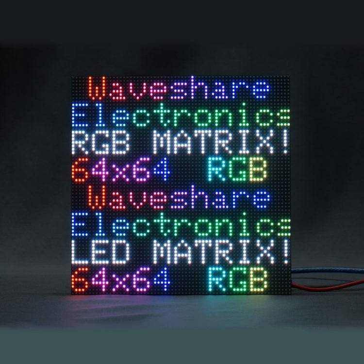 Waveshare RGB LED matrix panel, 3mm pitch, 64 x 64 pixels, adjustable brightness, 22100 Waveshare RGB LED matrix panel, 3mm pitch, 64 x 64 pixels, adjustable brightness, 22100